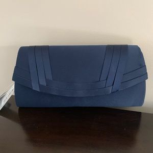 (SOLD) NEW Nordstrom NinaAvis Navy Satin Clutch